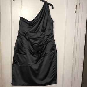 Charcoal one shoulder formal dress size 14